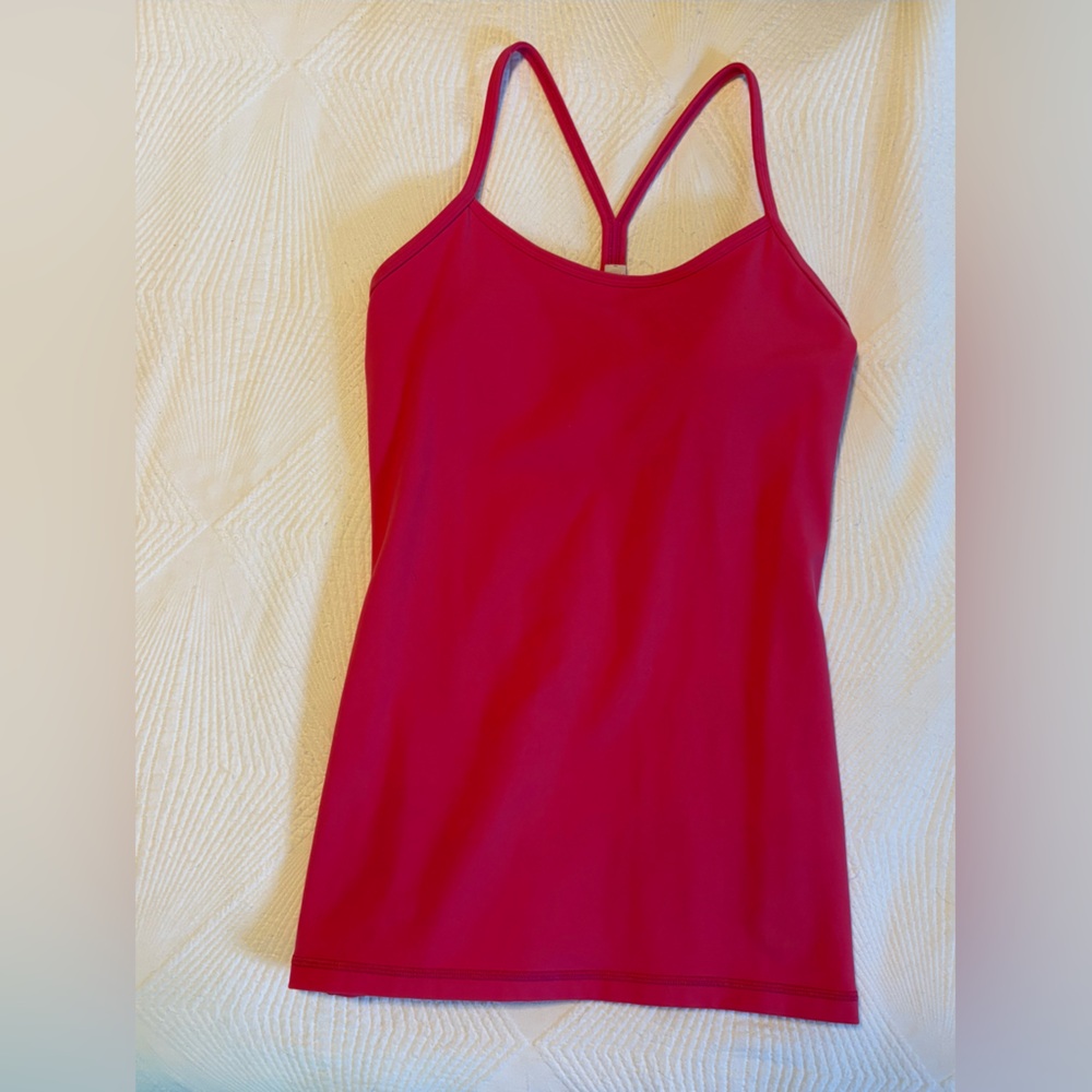 lululemon athletica hot pink tank with built in bra